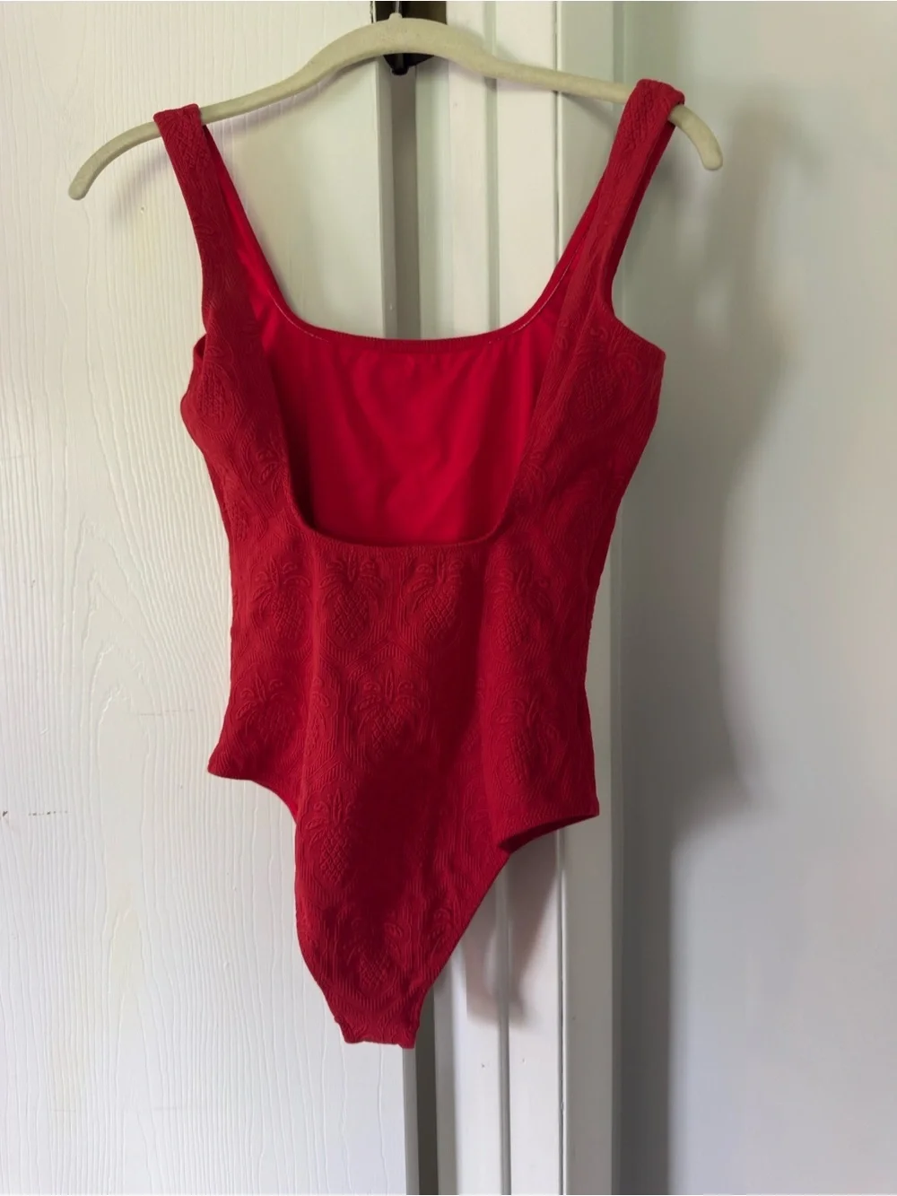 Farm Rio Matelasse Red One-Piece Swimsuit
